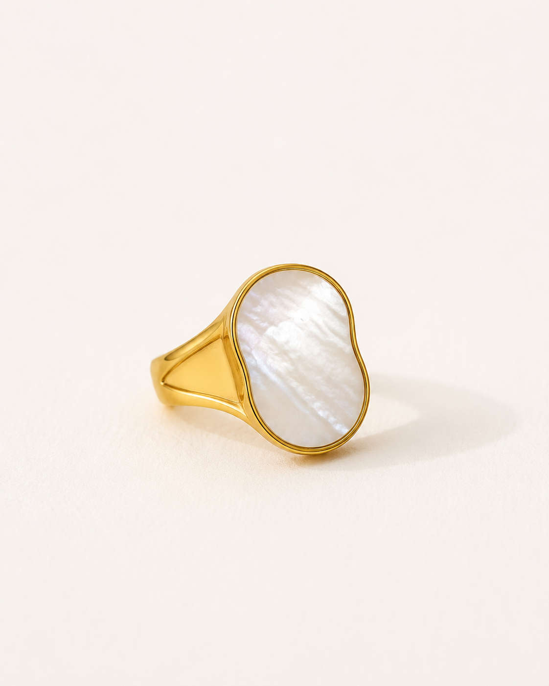 Pearl Ripple Sculptural Ring