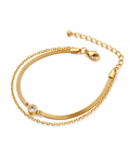 Double Chain Pendant Bracelet