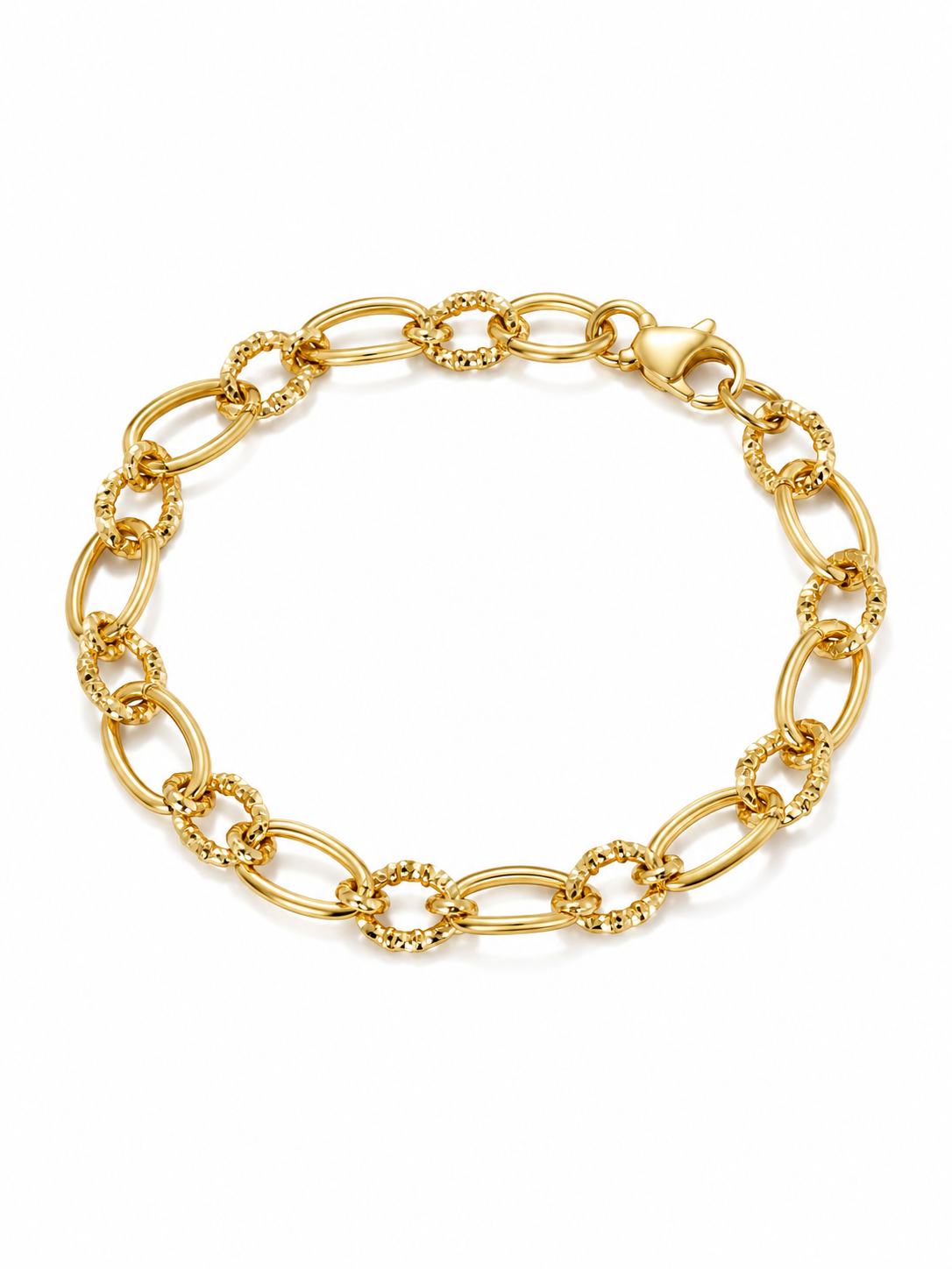 Textured Chain Link Bracelet