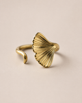 Ginkgo Sculptural Open Ring